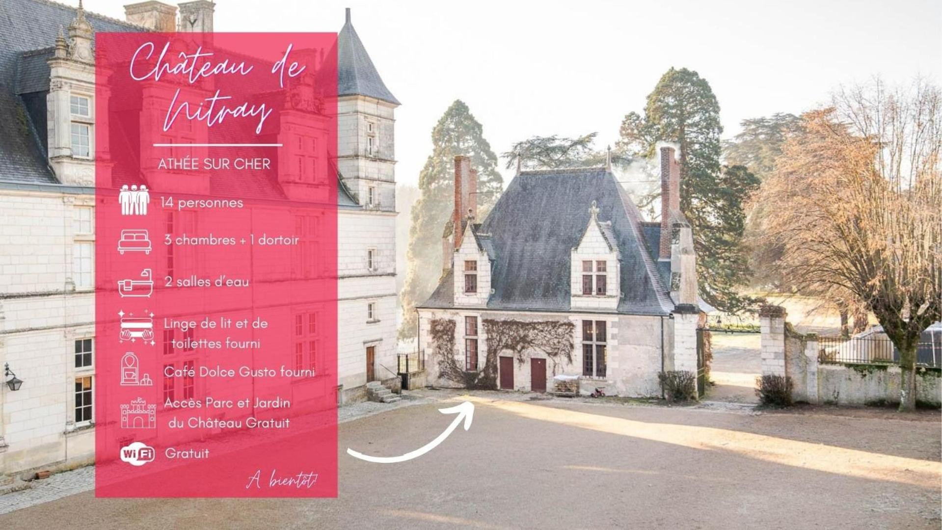 16Th Century Hunting Lodge - Chateau De Nitray Athée-sur-Cher Buitenkant foto